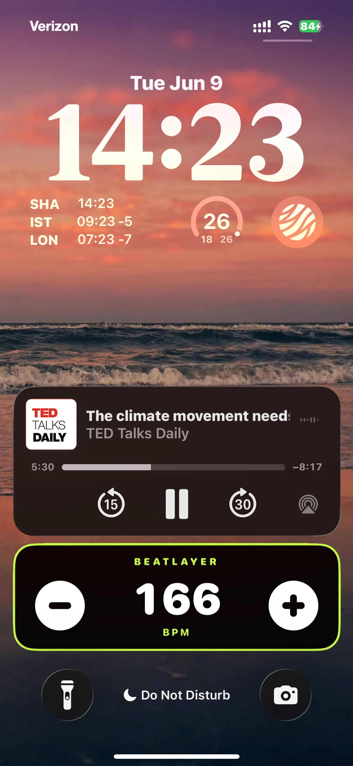 Adjust on the run. Right from your lock screen.